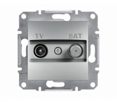 Gniazdo TV-SAT przelotowe (8dB) bez ramki aluminium EPH3400361