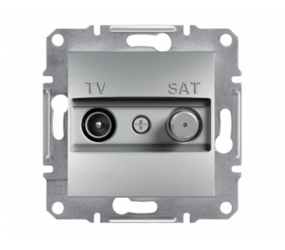 Gniazdo TV-SAT przelotowe (8dB) bez ramki aluminium EPH3400361