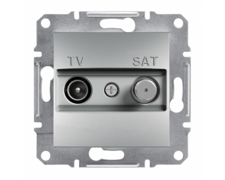 Gniazdo TV-SAT przelotowe (8dB) bez ramki aluminium EPH3400361