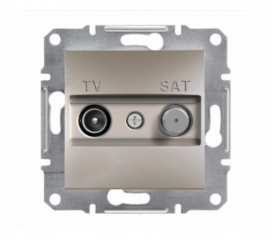 Gniazdo TV-SAT końcowe (1dB) bez ramki brąz EPH3400169