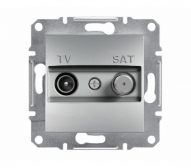Gniazdo TV-SAT końcowe (1dB) bez ramki aluminium EPH3400161