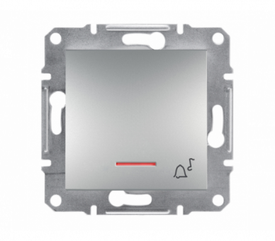 Przycisk dzwonek bez ramki z podświetleniem aluminium EPH1700161