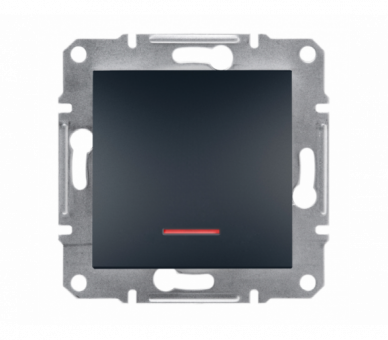 Przycisk bez ramki z podświetleniem (zaciski śrubowe) antracyt EPH1600371