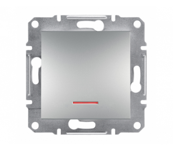 Przycisk bez ramki z podświetleniem (zaciski śrubowe) aluminium EPH1600361