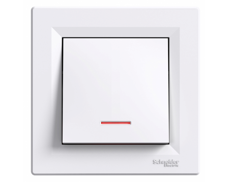 Przycisk z podświetleniem (zaciski śrubowe) biały EPH1600321