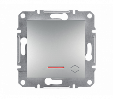 Łącznik schodowy bez ramki z podświetleniem (zaciski śrubowe) aluminium EPH1500361