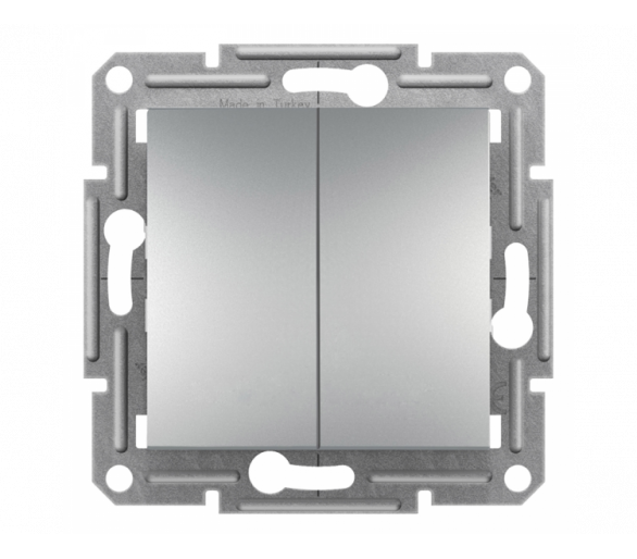 Łącznik podwójny schodowy bez ramki (zaciski śrubowe) aluminium EPH0600361