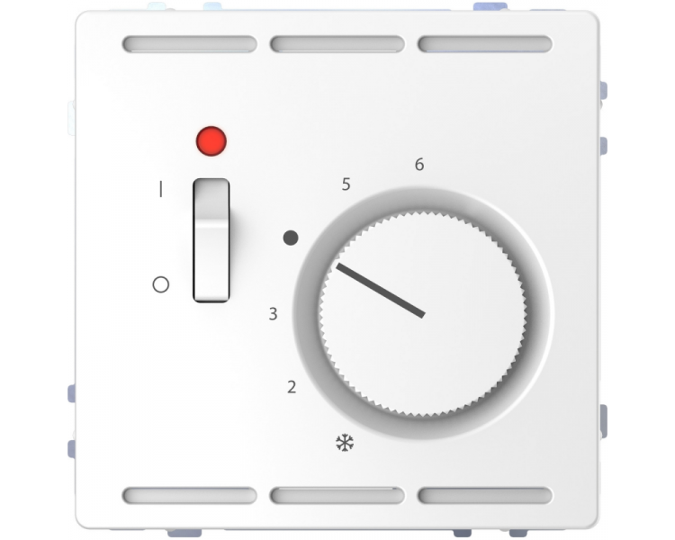 Regulator temperatury z łącznikiem D-Life, biały lotos MTN5760-6035