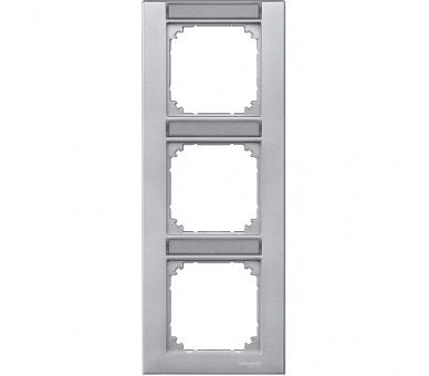 Ramka M-Plan z polem opisowym potrójna pionowa aluminium MTN476360