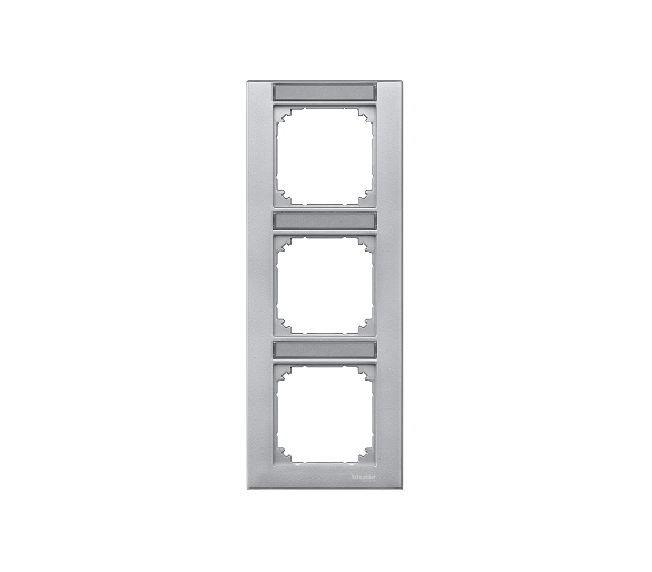 Ramka M-Plan z polem opisowym potrójna pionowa aluminium MTN476360