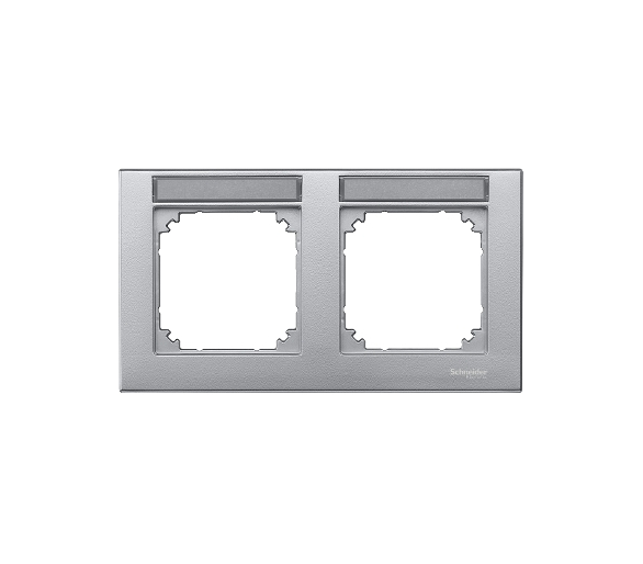Ramka M-Plan z polem opisowym podwójna pozioma aluminium MTN472260