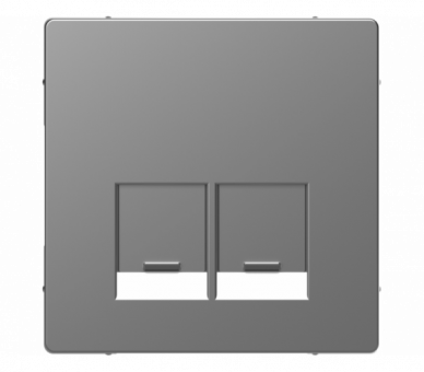 Pł.centr.gn.2xRJ45 D-Life st.nierdzewna MTN4572-6036