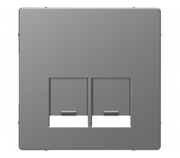 Pł.centr.gn.2xRJ45 D-Life st.nierdzewna MTN4572-6036