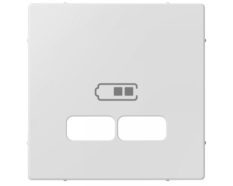 System M, płytka centralna gniazda ładowania USB, biały active MTN4367-0325