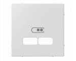 System M, płytka centralna gniazda ładowania USB, biały active MTN4367-0325