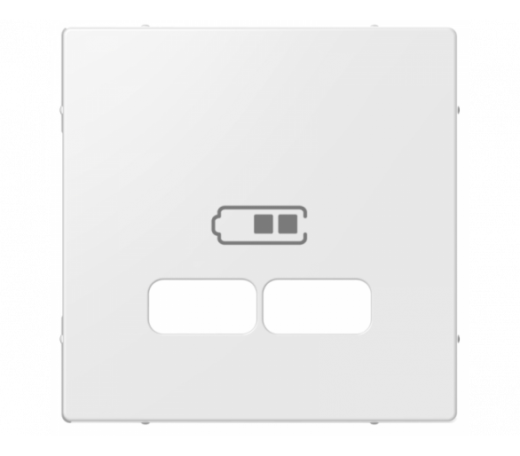 System M, płytka centralna gniazda ładowania USB, biały polarny MTN4367-0319