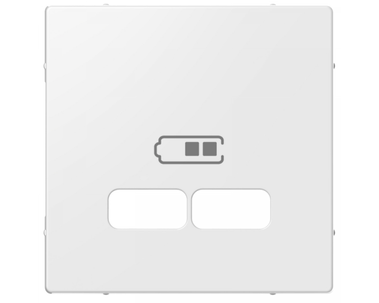 System M, płytka centralna gniazda ładowania USB, biały polarny MTN4367-0319