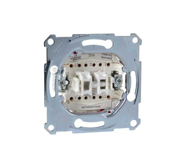 Mechanizm łącznika podwójnego schodowego zacisk bezśrubowy 250VAC 16A MTN3626-0000