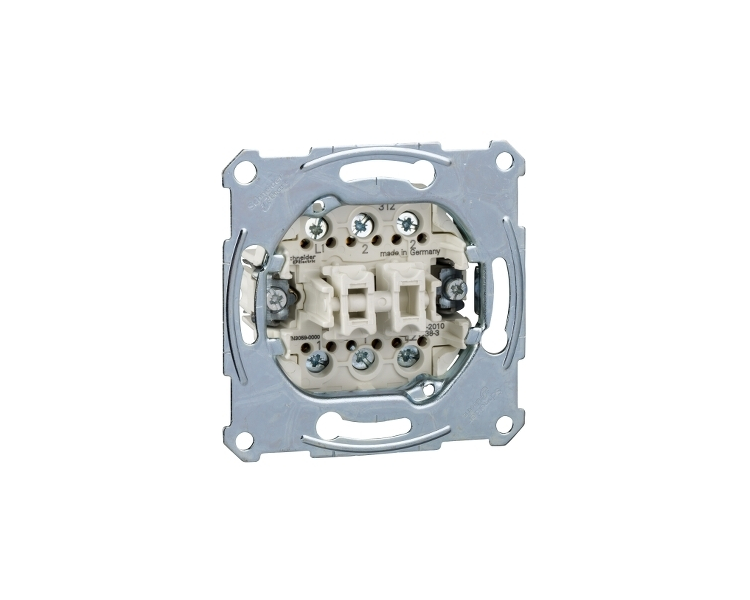 mechanizm przycisku podwójnego schodowego 1-biegunowego, podtynkowy,zaciski śrubowe MTN3059-0000