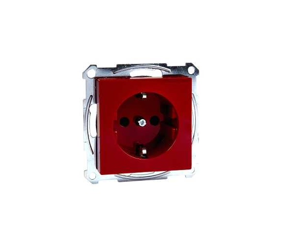 Gniazdo schuko z przesłonami, System M, rubinowe MTN2300-0306