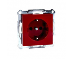 Gniazdo schuko z przesłonami, System M, rubinowe MTN2300-0306