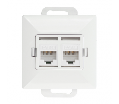 Gniazdo RJ45 komp. podw. nieekr.5Cat RJ45 – 5CAT/P2 białe