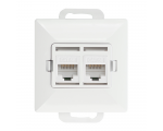 Gniazdo RJ45 komp. podw. nieekr.5Cat RJ45 – 6CAT/P2 białe