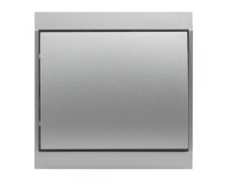 Wyłącznik klawiszowy instalacyjny p/t 10A, 250V, 1-biegunowy podświetlany WP-1LS srebrny