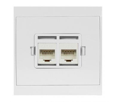 Gniazdo RJ45 komp. podw. nieekr.5Cat RJ45 – 5CAT/L2 N białe