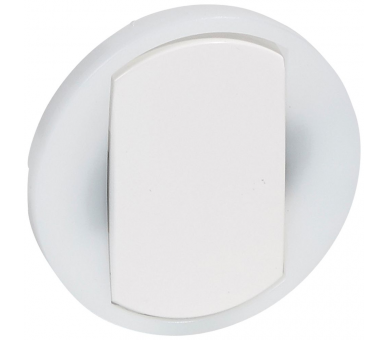 Klawisz Łącznika Uniwersalnego – 10 AX Z Pierścieniem Podświetlanym LED Biały CELIANE 065004