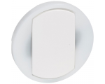 Klawisz Łącznika Uniwersalnego – 10 AX Z Pierścieniem Podświetlanym LED Biały CELIANE 065004