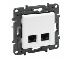 Gniazdo 2x RJ 45 kat. 6A UTP - Białe - Niloe Step 863168