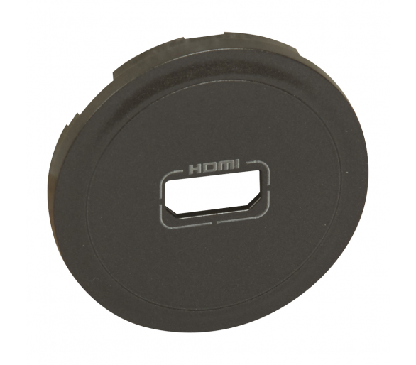 Plakietka do gniazd HDMI 1.3 oraz 1.4 audio/wideo typu A grafitowa CELIANE 067816