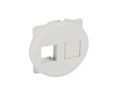 Maskownica Keystone 2 x RJ 45 Biała CELIANE 067357