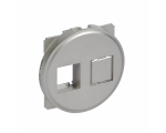 Maskownica Keystone 2 x RJ 45 Tytanowa CELIANE 067358