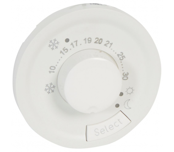 Plakietka termostatu pokojowego, programowalnego z dodatkowym wejściem biała CELIANE 068245