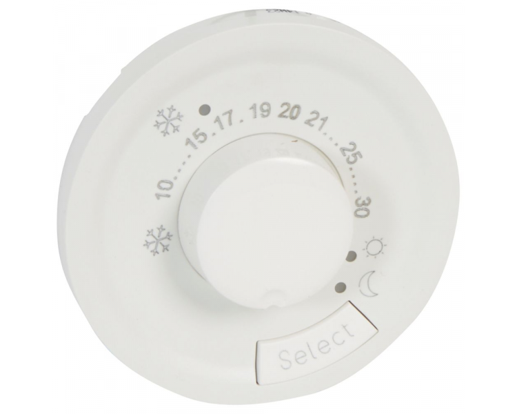 Plakietka termostatu pokojowego, programowalnego z dodatkowym wejściem biała CELIANE 068245