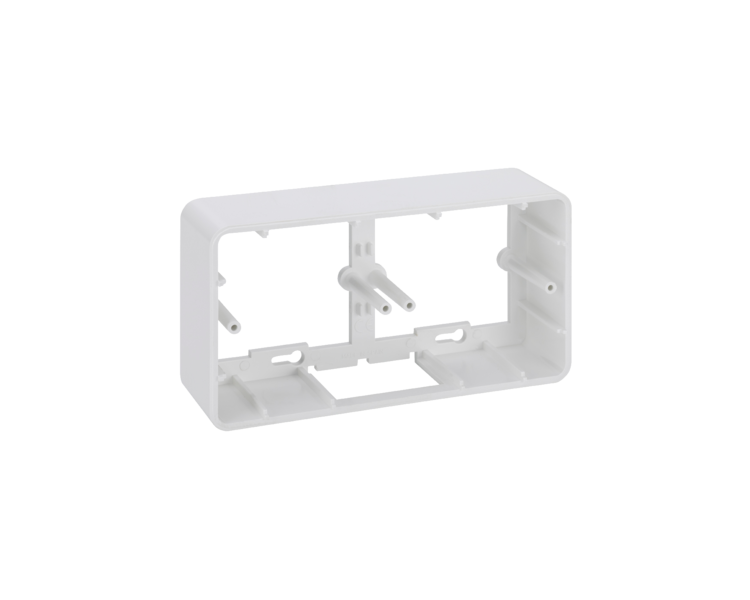 Puszka natynkowa pojedyncza składana K45 2×K45 czysta biel R450/9