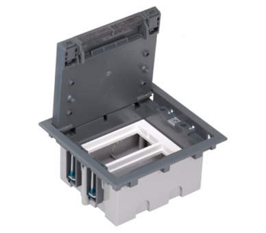 Puszka podłogowa SF prostokątna 4×K45 2×CIMA 93mm÷128mm szary SF210/1