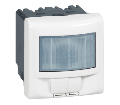 Łącznik automatyczny bez zacisku N do lamp energooszczędnych z możliwością ręcznego załączania - Biały MOSAIC 078459