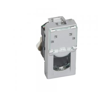 Gniazdo 1 x RJ 45 kat. 5e FTP - 1 modułowe - Aluminium MOSAIC 079452