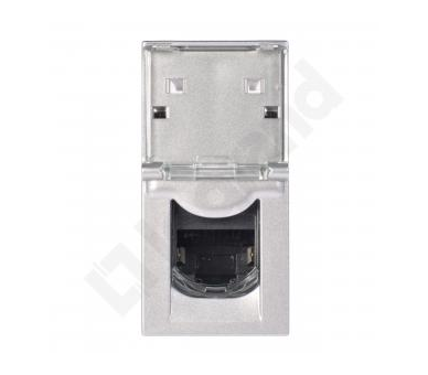 Gniazdo 1 x RJ 45 kat. 6 FTP - 1 modułowe - Aluminium MOSAIC 079462