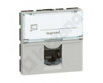 Gniazdo 1 x RJ 45 kat. 6a STP - 2 modułowe - Aluminium MOSAIC 079476