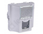 Gniazdo 1 x RJ 45 przelotowe kat. 5e FTP - 2 modułowe - Aluminium MOSAIC 078625