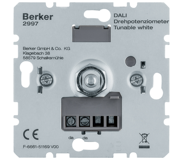 one.platform Potencjometr obrotowy DALI, Tunable White Berker 2997