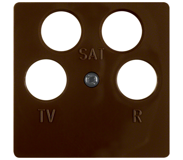 Płytka czołowa do gniazda antenowego 4-wyjściowego, brązowy Berker 148401