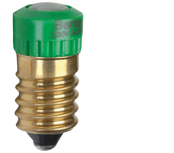 Żarówka LED E14, zielony Berker 167903