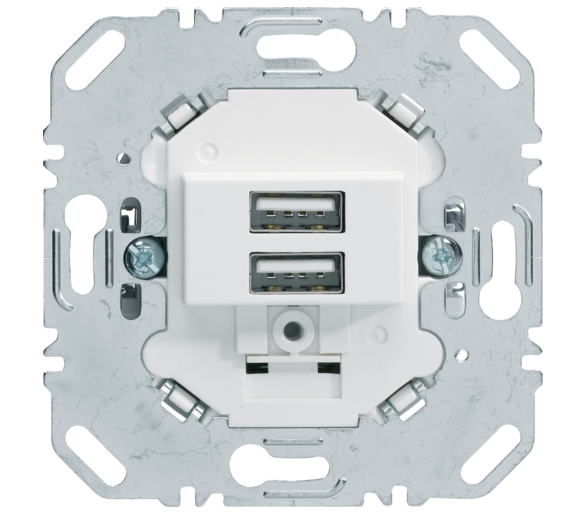 one.platform Mechanizm gniazda USB ładowania 3.0 A 230 V, biały, mat Berker 260209