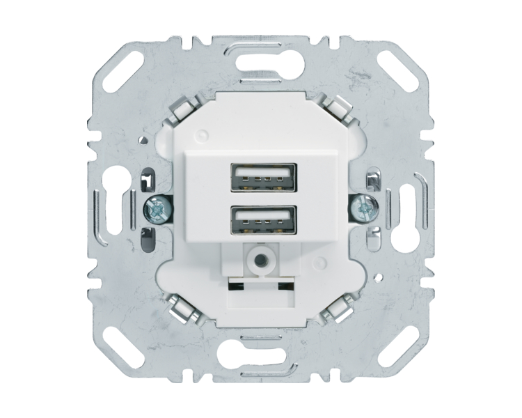 one.platform Mechanizm gniazda USB ładowania 3.0 A 230 V, biały, mat Berker 260209