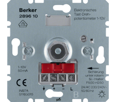 Elektronika domowa Elektroniczny potencjometr przyciskowo obrotowy 1-10 V Berker 289610